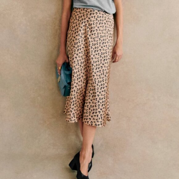 Sézane Sandy Skirt Leopard Print - Picture 2 of 9